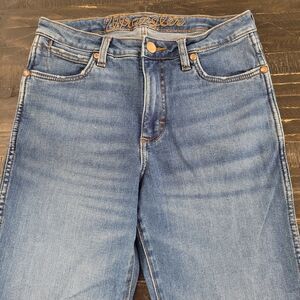Wrangler Retro Womens High Rise Flare Wide Leg Jeans 30x36